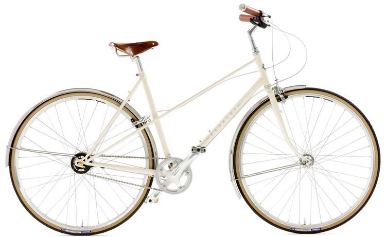 Pashley Aurora 8 Alfine Hvid <BR>- Klassisk dame citybike cykel